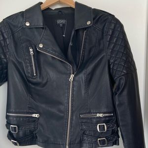 Topshop flaux leather jacket
